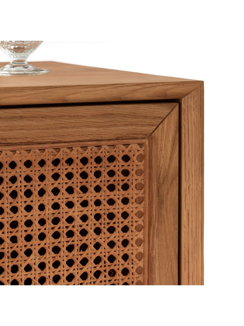 La Redoute Intérieurs oak and cane bar cabinet - British brand