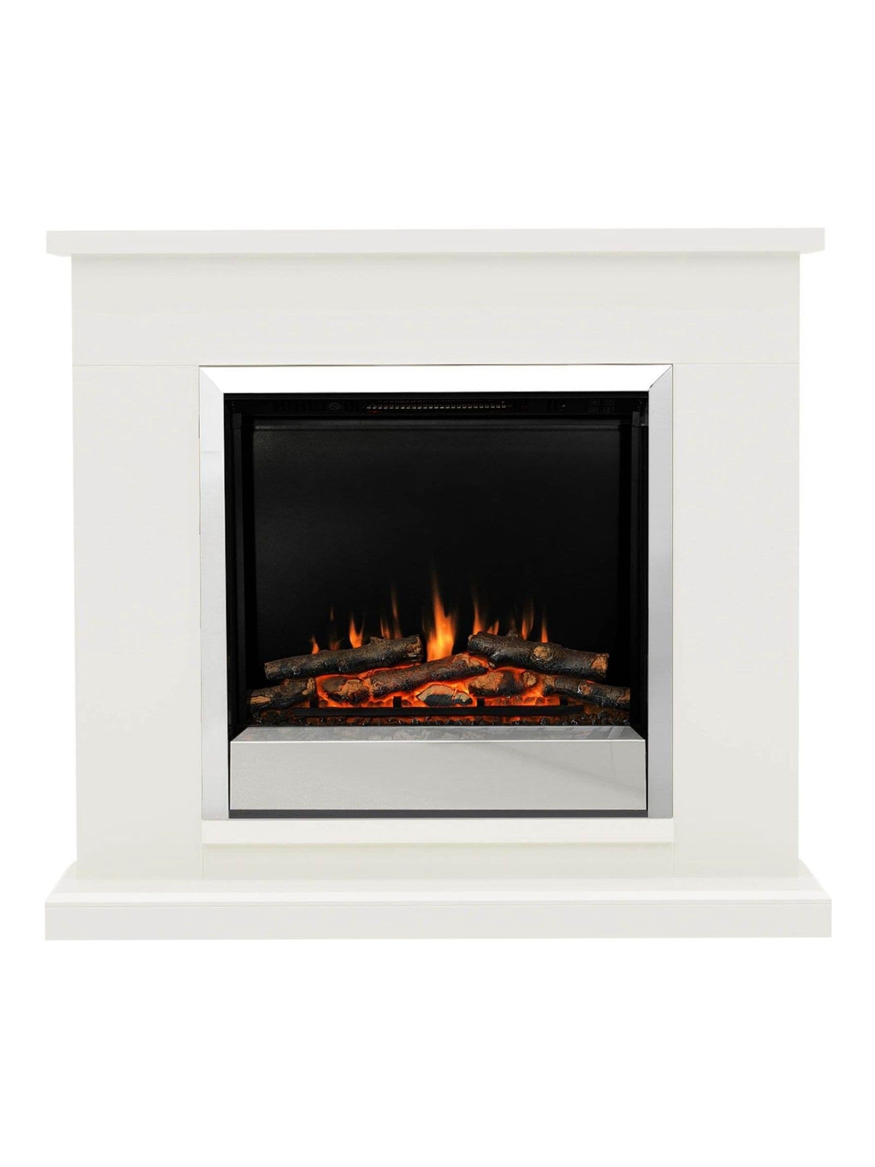 Be Modern Elsham complete electric fireplace soft white, UK version