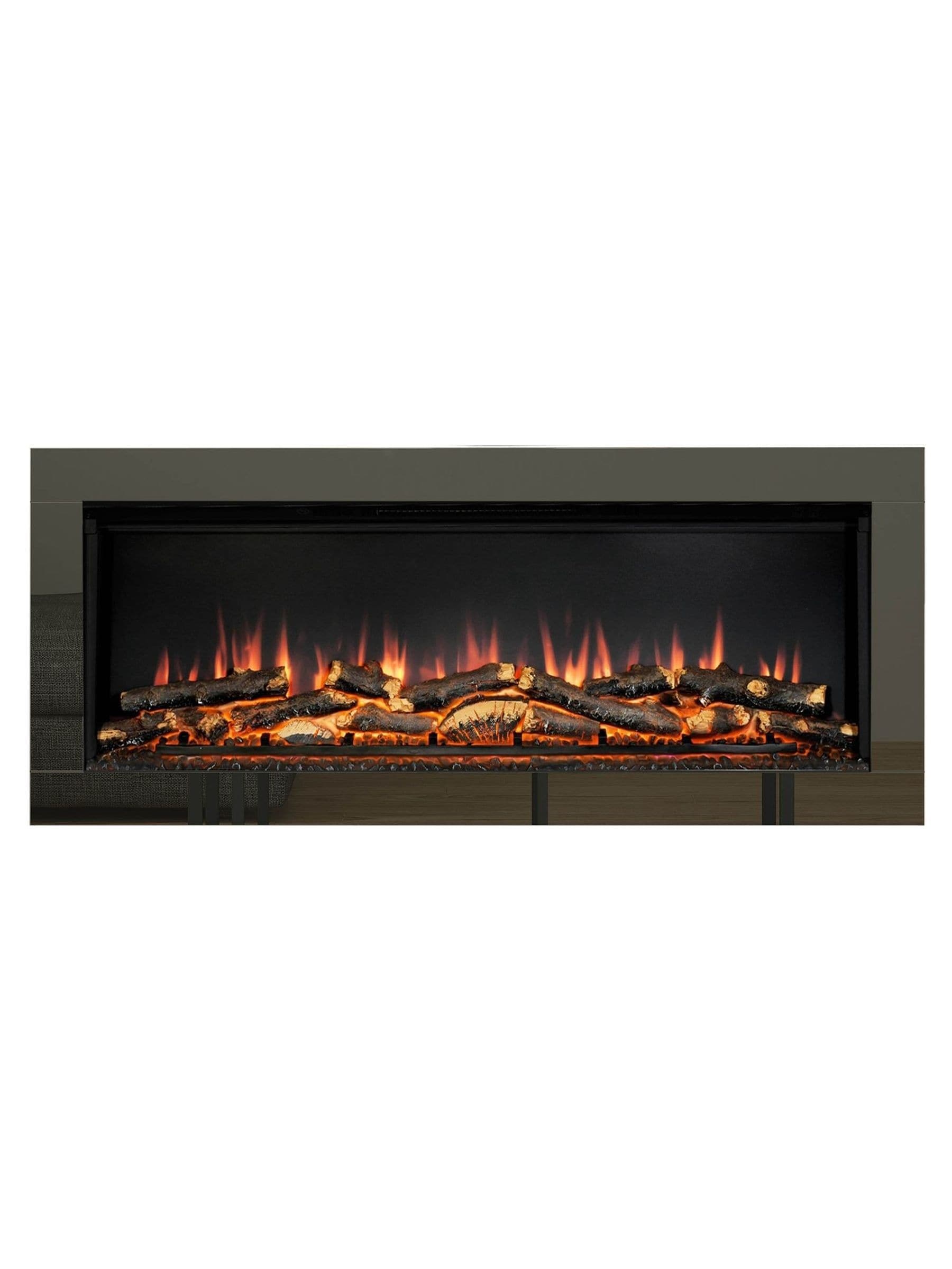 Be Modern Avella wall mounted electric fireplace black nickel (British brand)