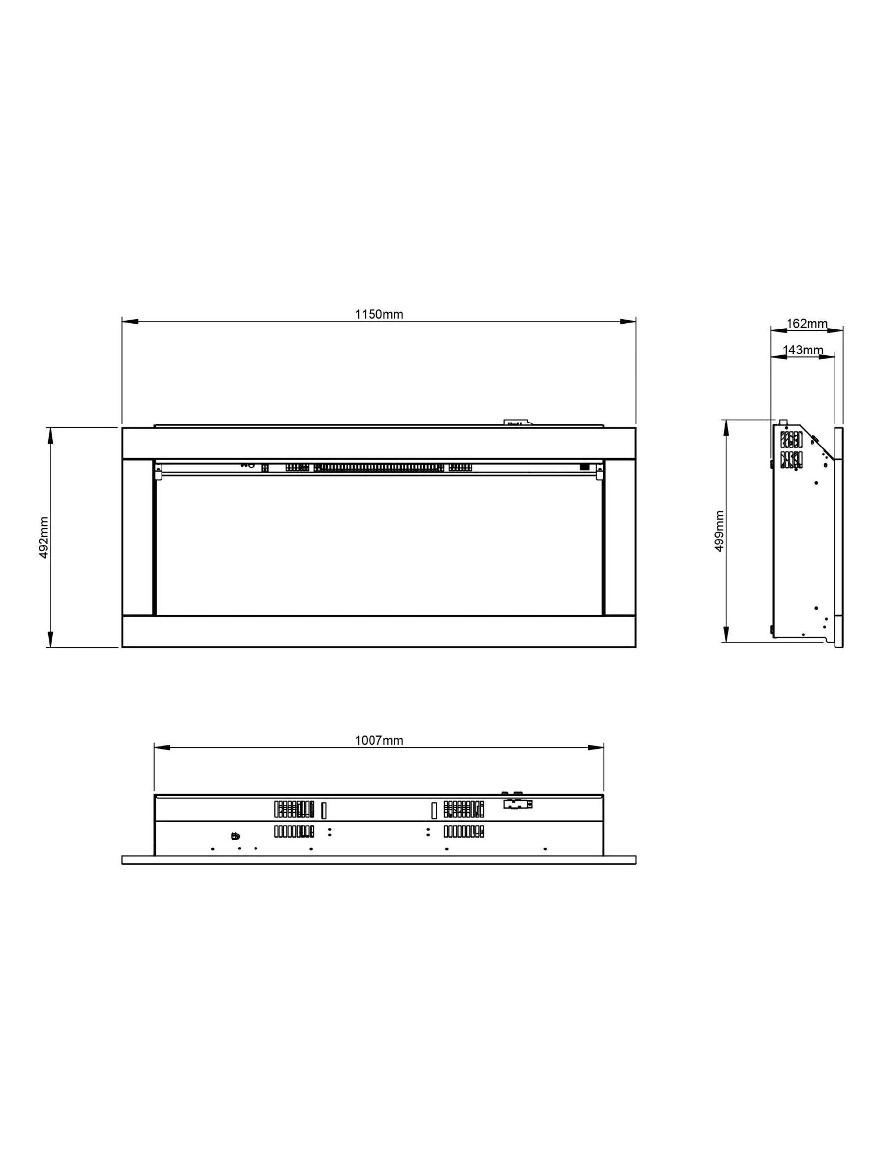 Be Modern Avella wall mounted electric fireplace black nickel (British brand)