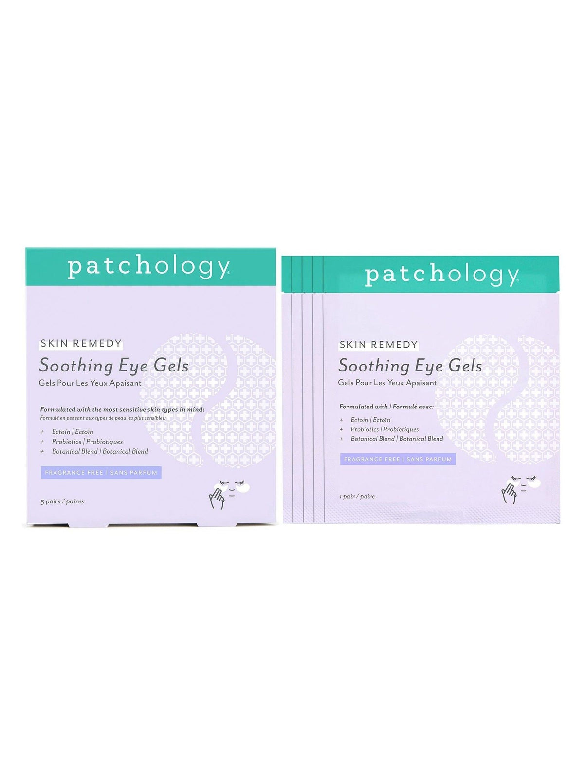 Patchology Skin Remedy soothing eye gels 5 pack - British product