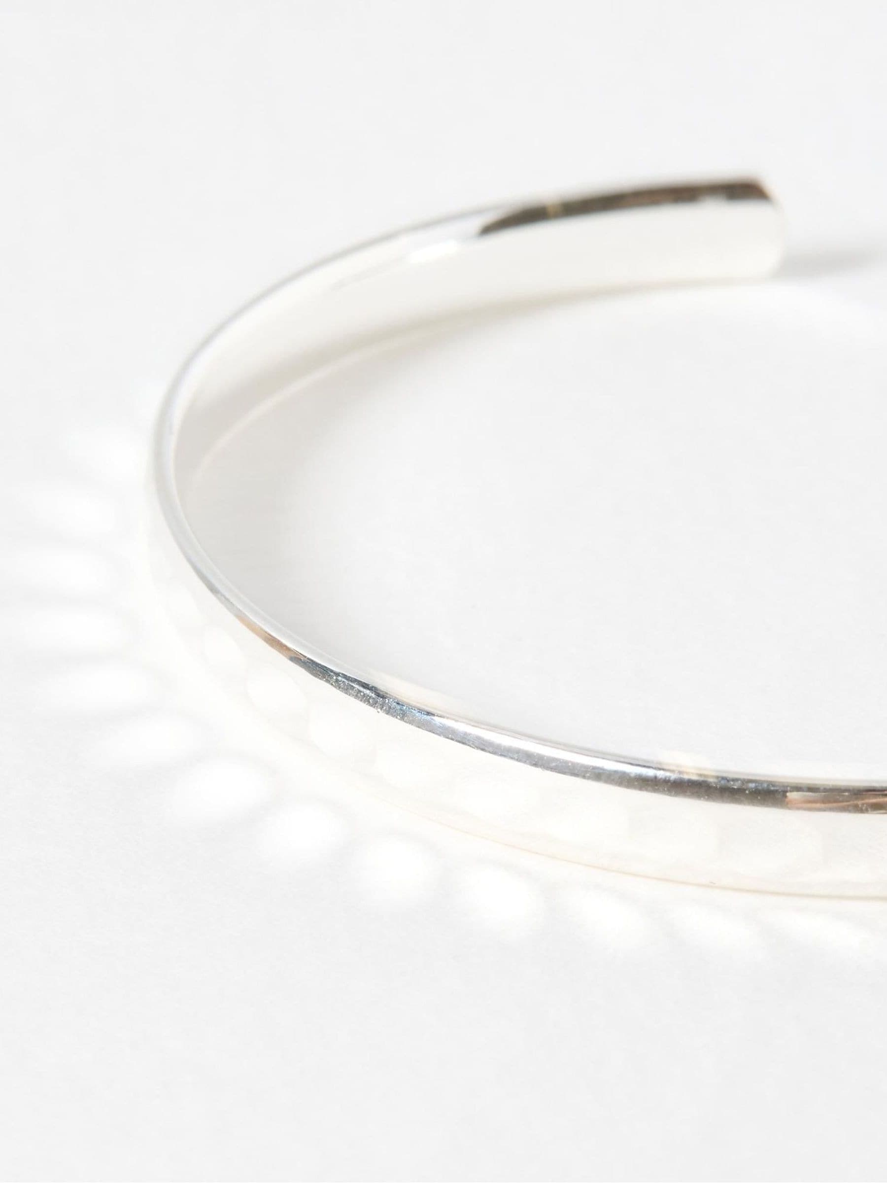 Oliver Bonas Silver Tone Donna Disco Textured Bangle, imported from the UK