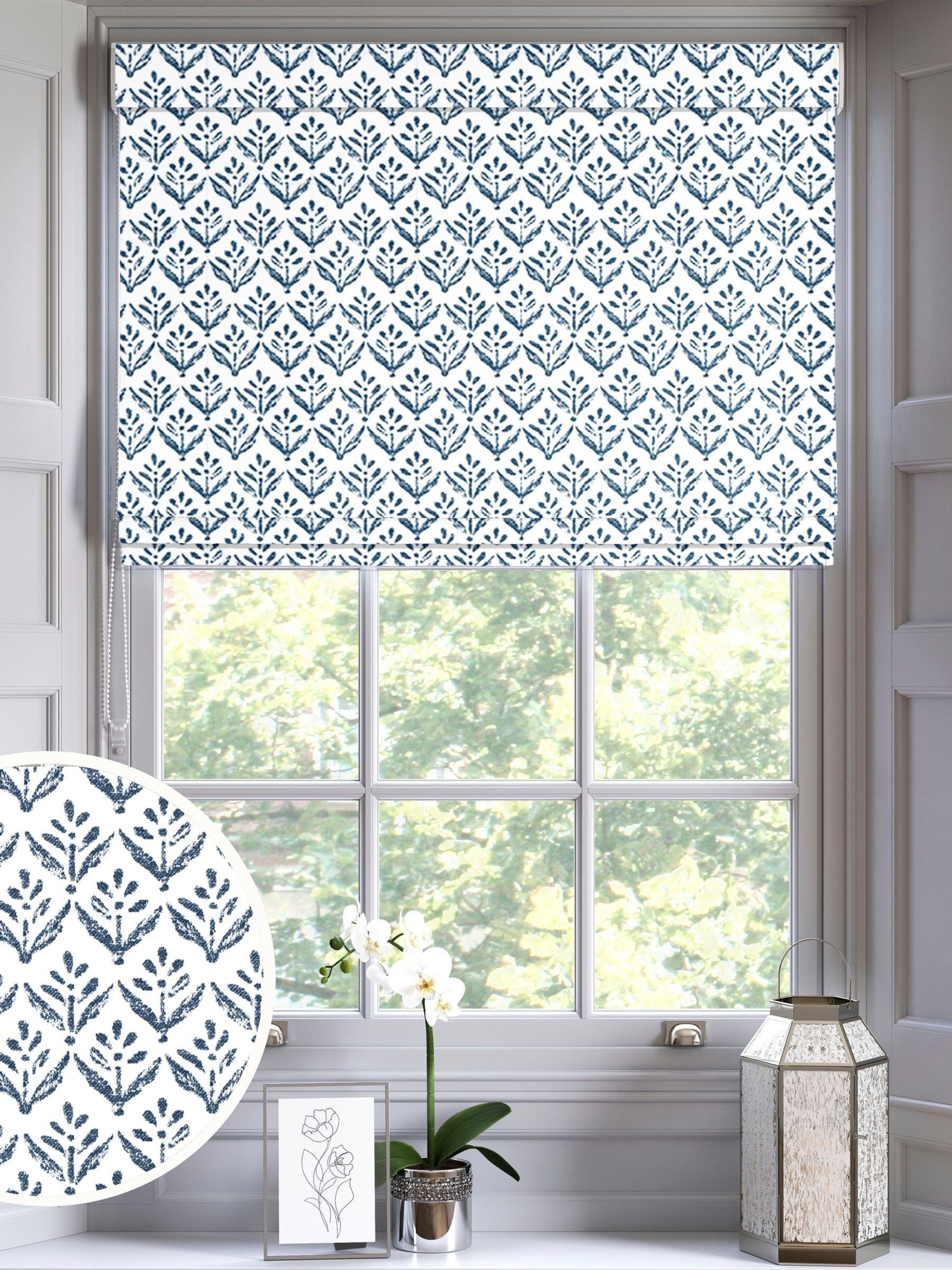 Roman blind midnight blue made to measure - British product