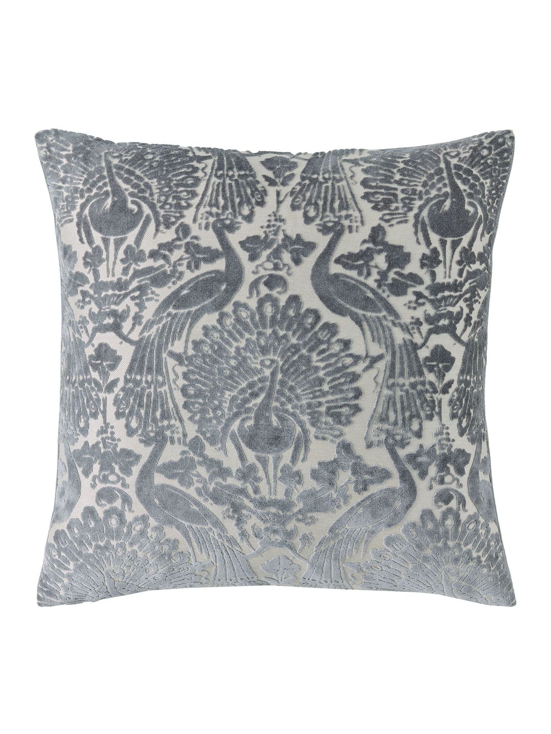 Laura Ashley peacock damask cushion 50cm - British product