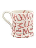 Cream-Colored 'Mum' Lettered Ceramic Mug, 1/2 Pint Capacity