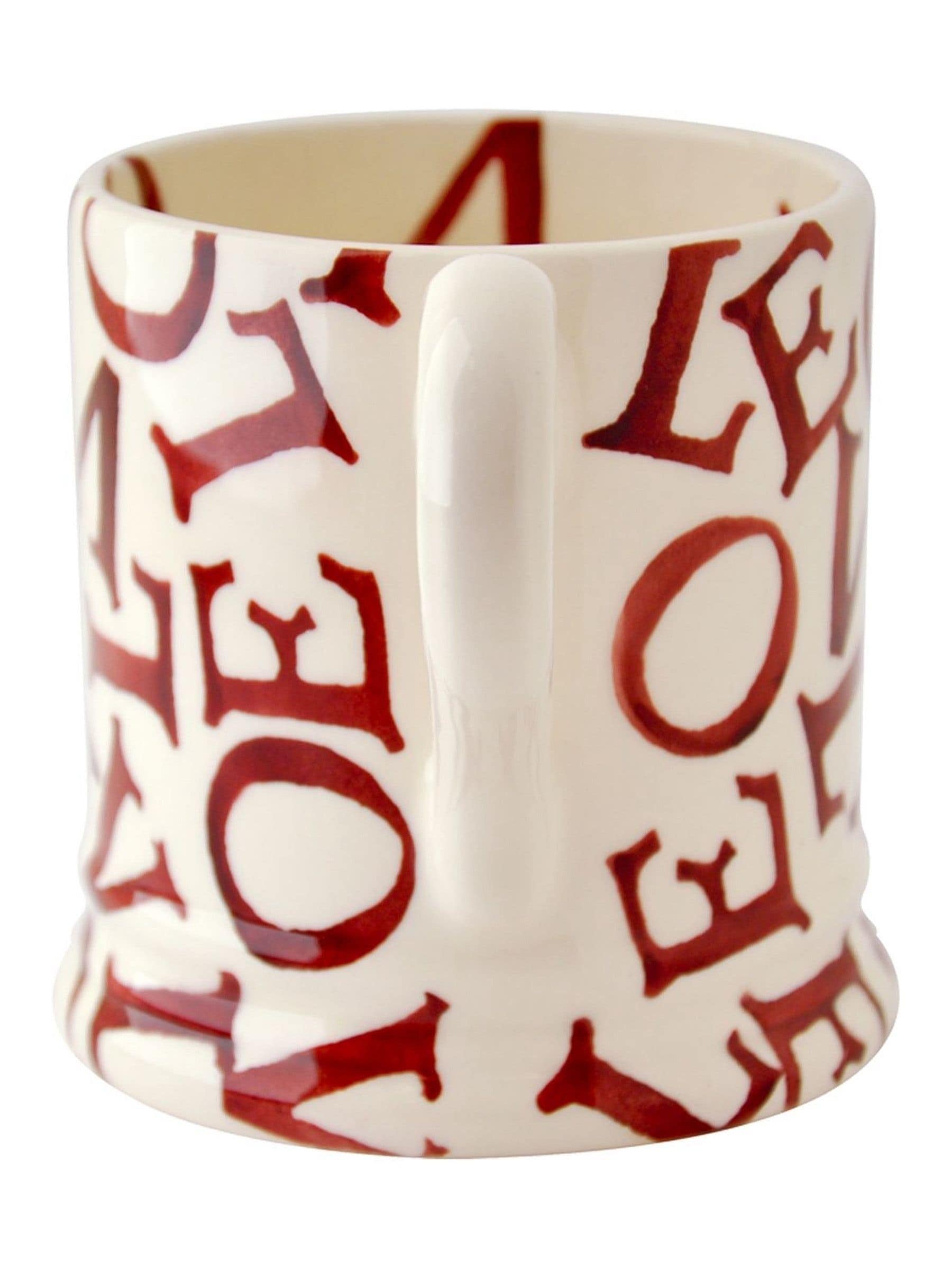 Emma Bridgewater Mug L.O.V.E Polka Red 1/2 Pint - British product
