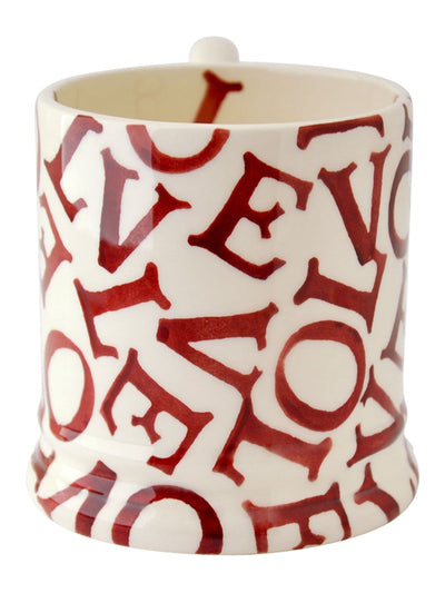 Next Emma Bridgewater L.O.V.E Polka Red Cream Mug 1/2 Pint- Buy online at McGrocer