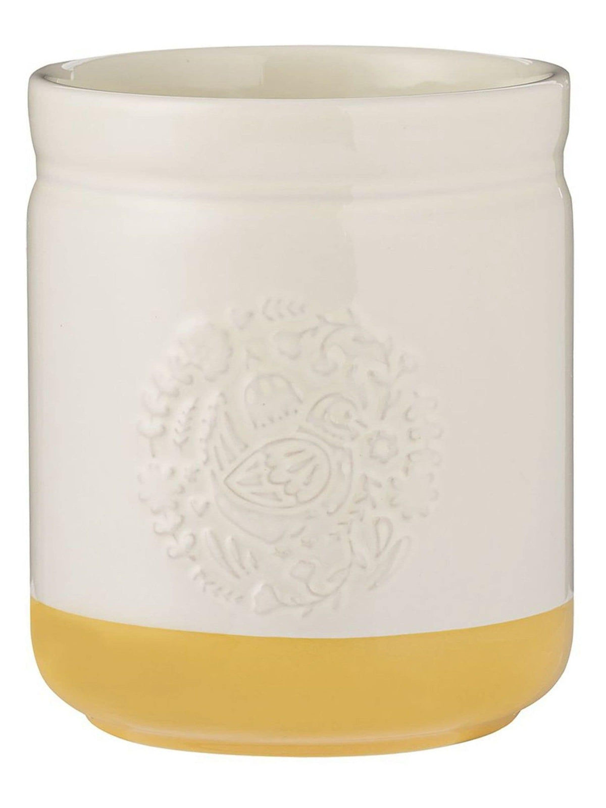 Mason Cash Cream Green and Yellow Home to Roost Large Storage and Untensil Pot