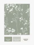Sage Leaf wallpaper sample A4, imported from the UK