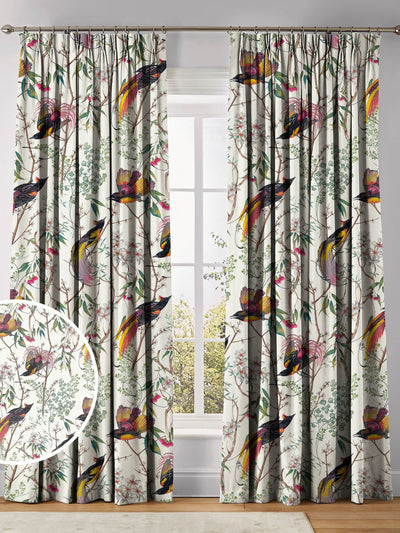 Next Graham & Brown Clavering Birds Day Made to Measure Curtains- Buy online at McGrocer