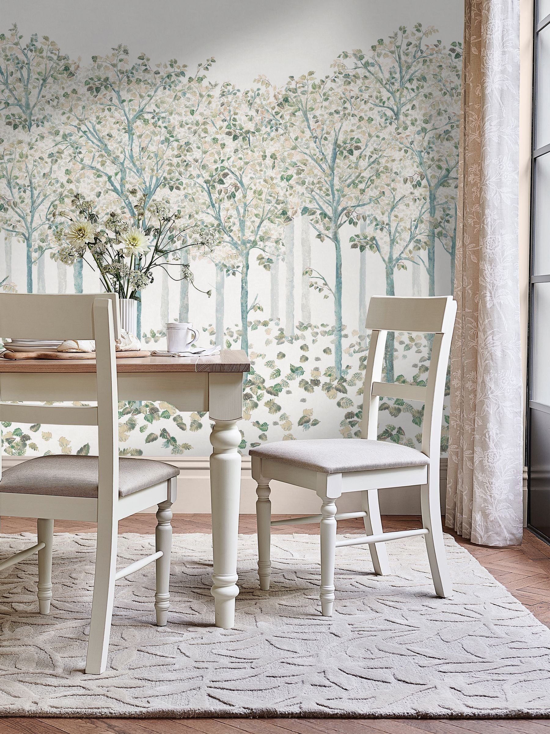 Laura Ashley wallpaper mural Ashurst Brown 3-metre, UK version
