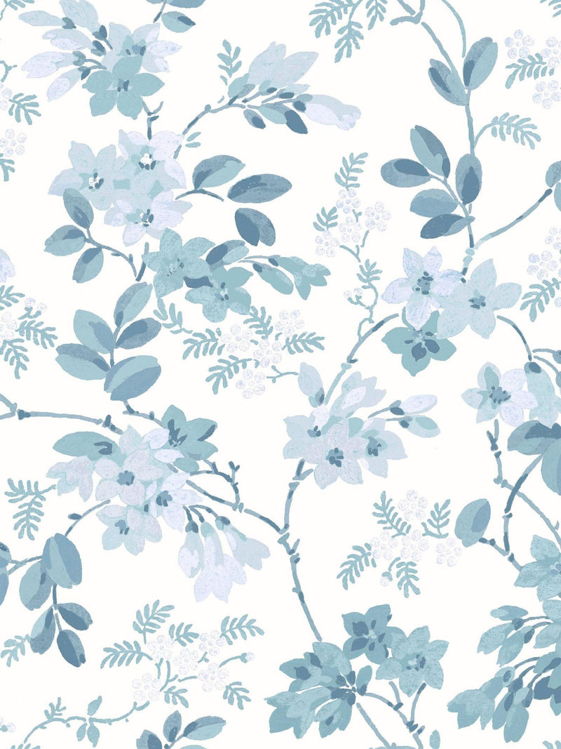 Laura Ashley Blue Yewland wallpaper 10M, imported from the UK