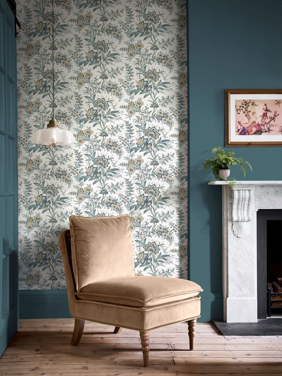 Laura Ashley cream Marlbrook wallpaper 10m - imported from the UK