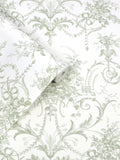 Laura Ashley Tuileries green wallpaper 10m roll, UK version