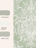 Laura Ashley Green Maddox wallpaper 10m roll, imported from the UK
