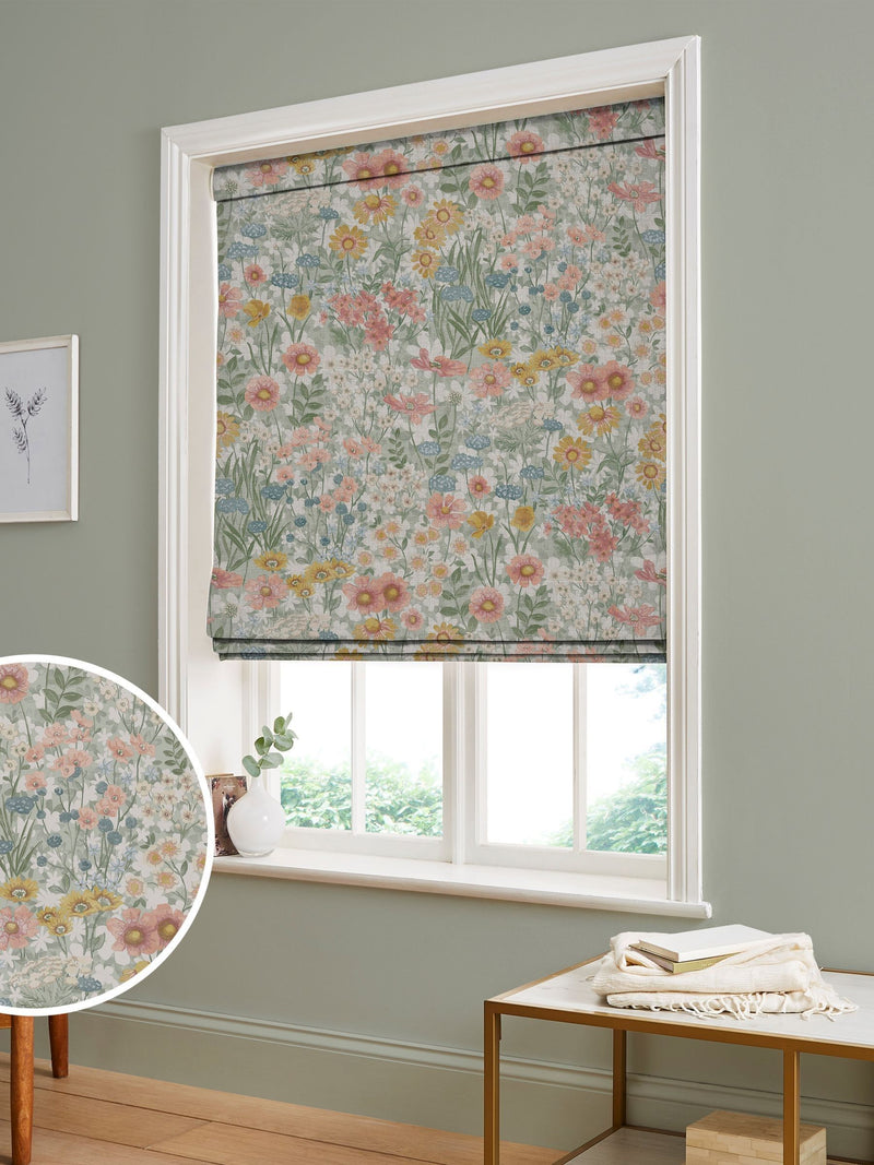 Graham & Brown Green Wallflower roman blind, UK version