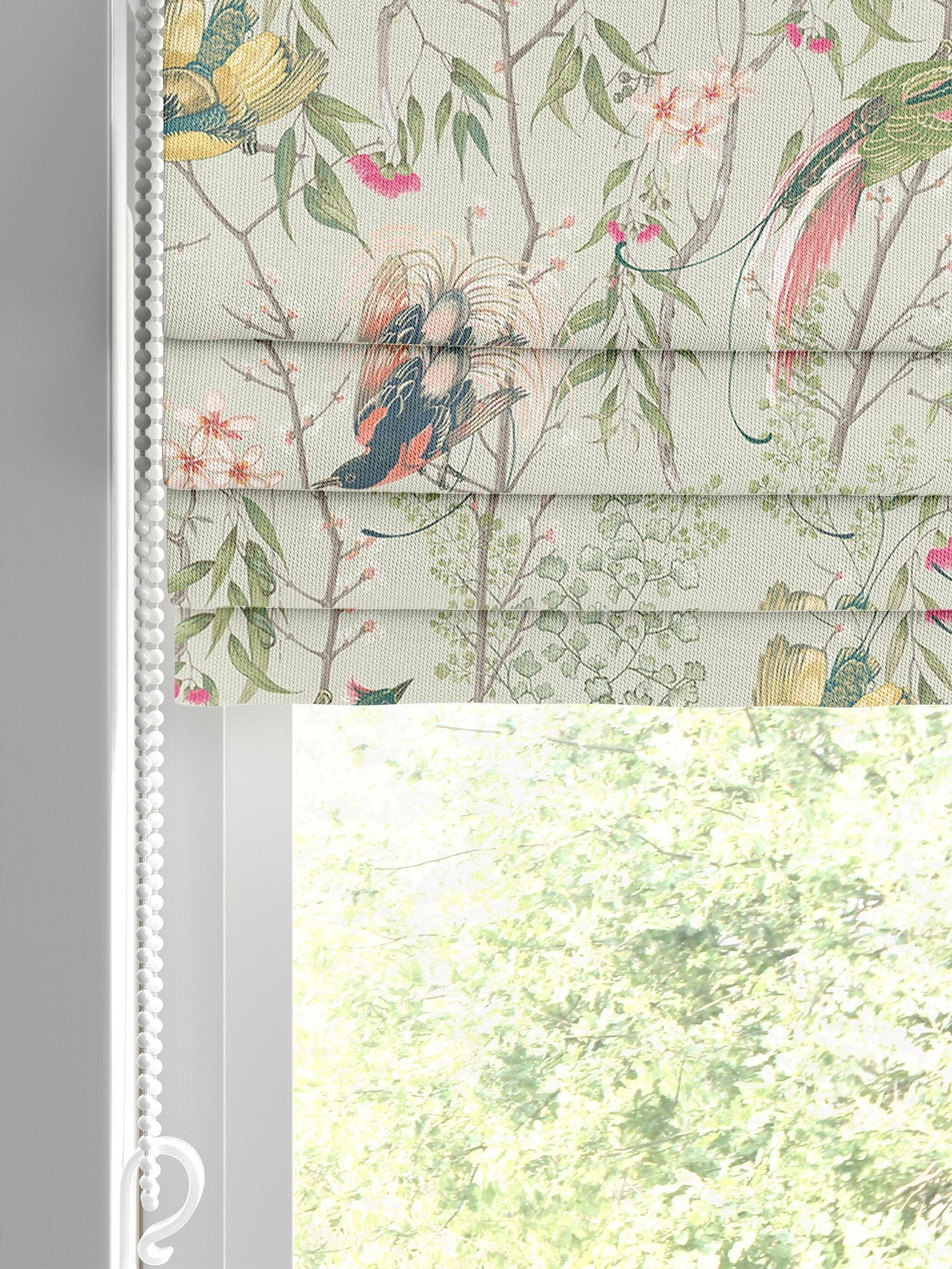 Graham & Brown Clavering Birds sage green roman blind, UK version