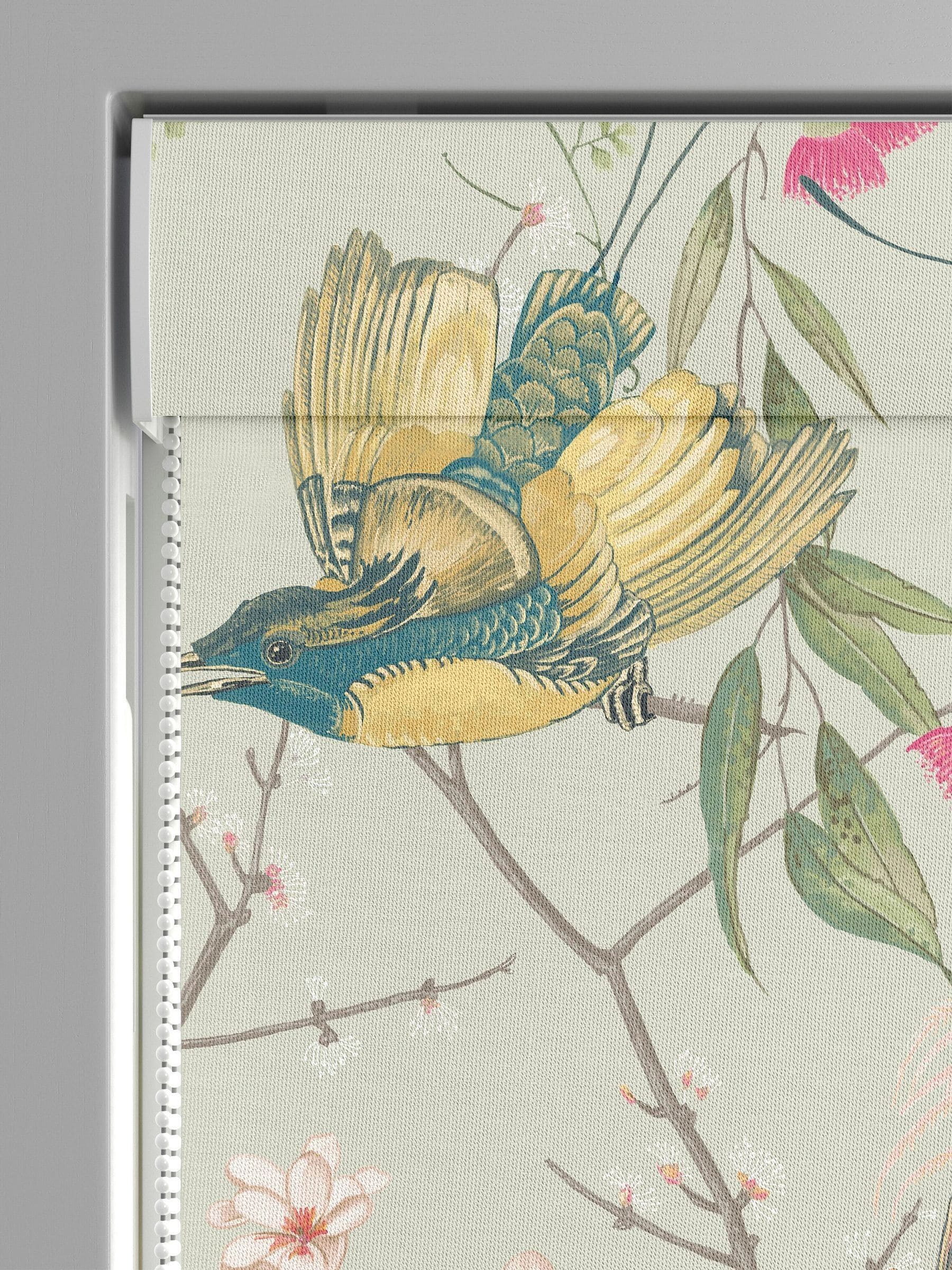 Graham & Brown Clavering Birds sage green roman blind, UK version
