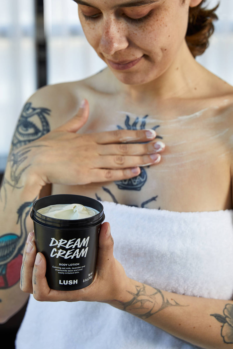 Lush Dream Cream body lotion for sensitive skin - British product