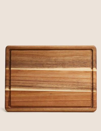 M&S Acacia Chopping Board with Silicone Feet- Buy online at McGrocer