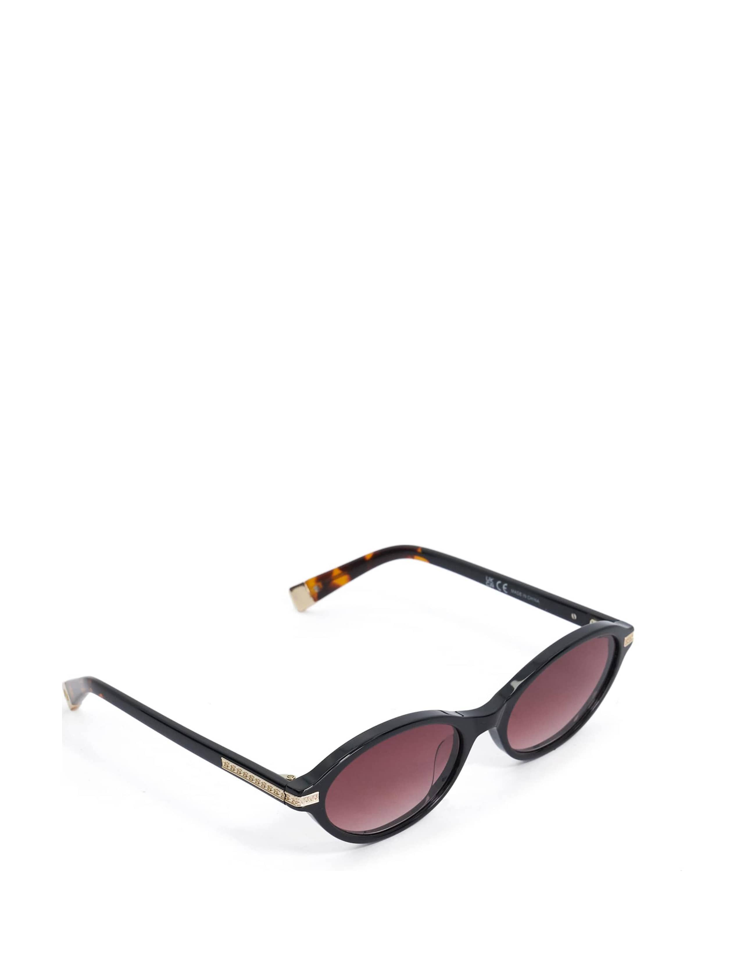 Dune London oval sunglasses acetate frame gold arms, UK version