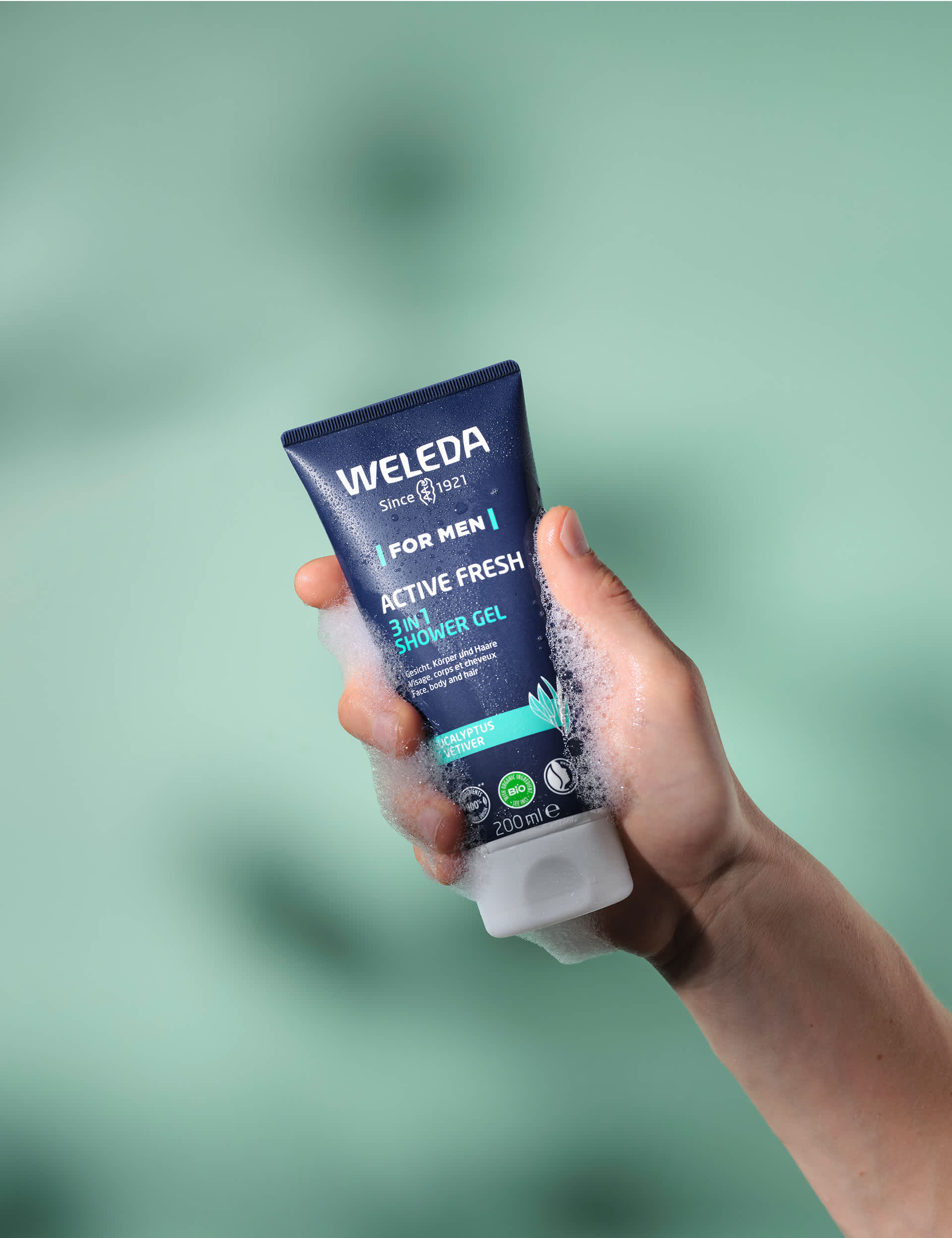 Weleda Active Fresh 3-in-1 shower gel 200ml - British product