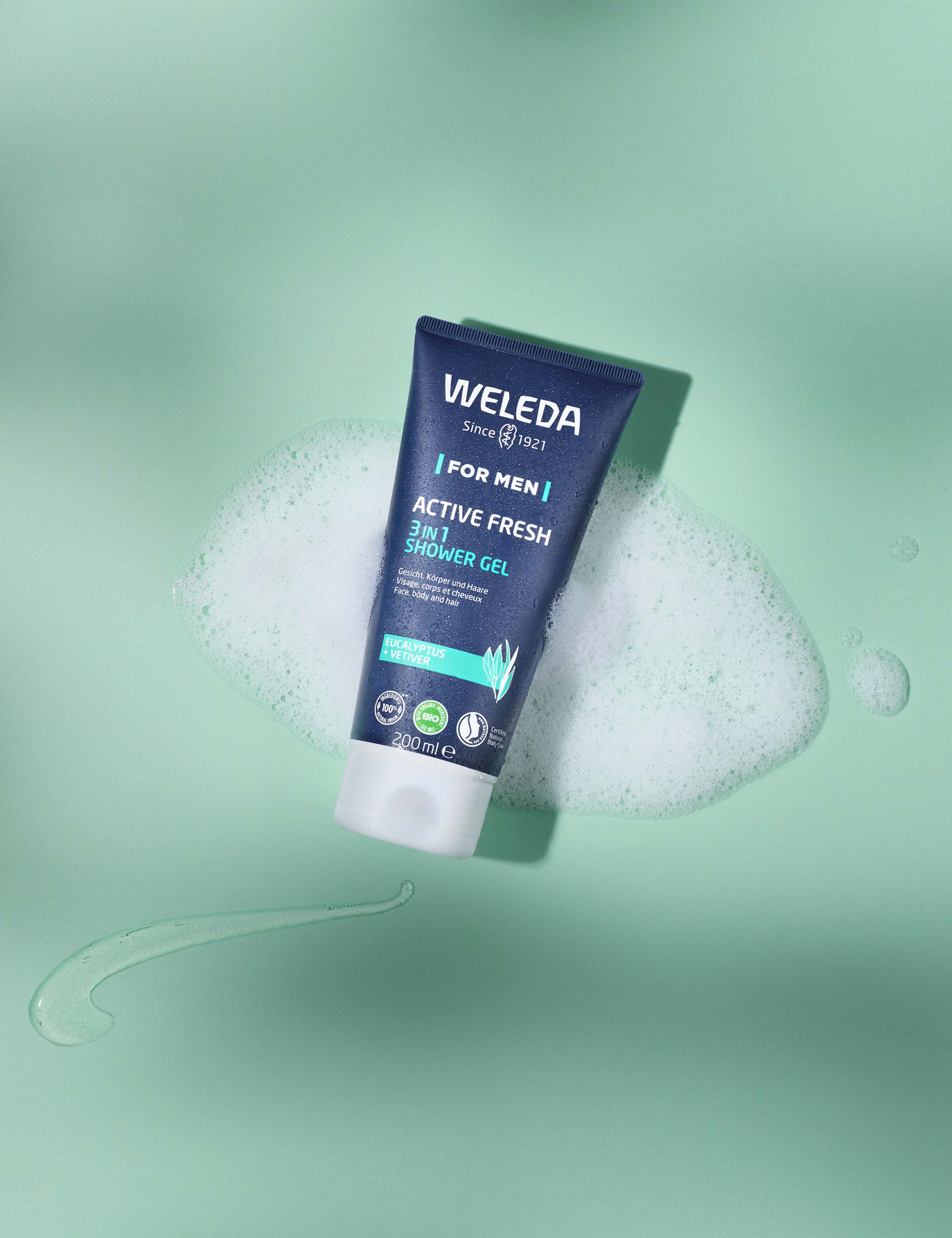 Weleda Active Fresh 3-in-1 shower gel 200ml - British product