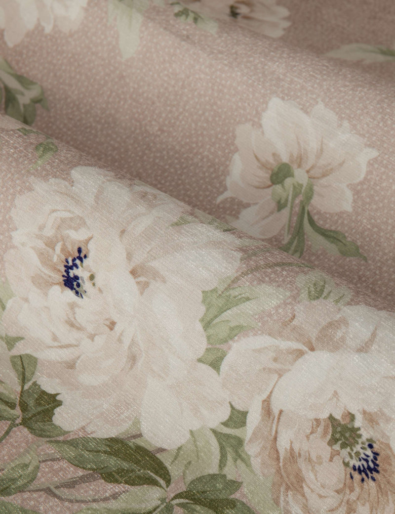 Sanderson Adele chenille pencil pleat curtains, imported from the UK