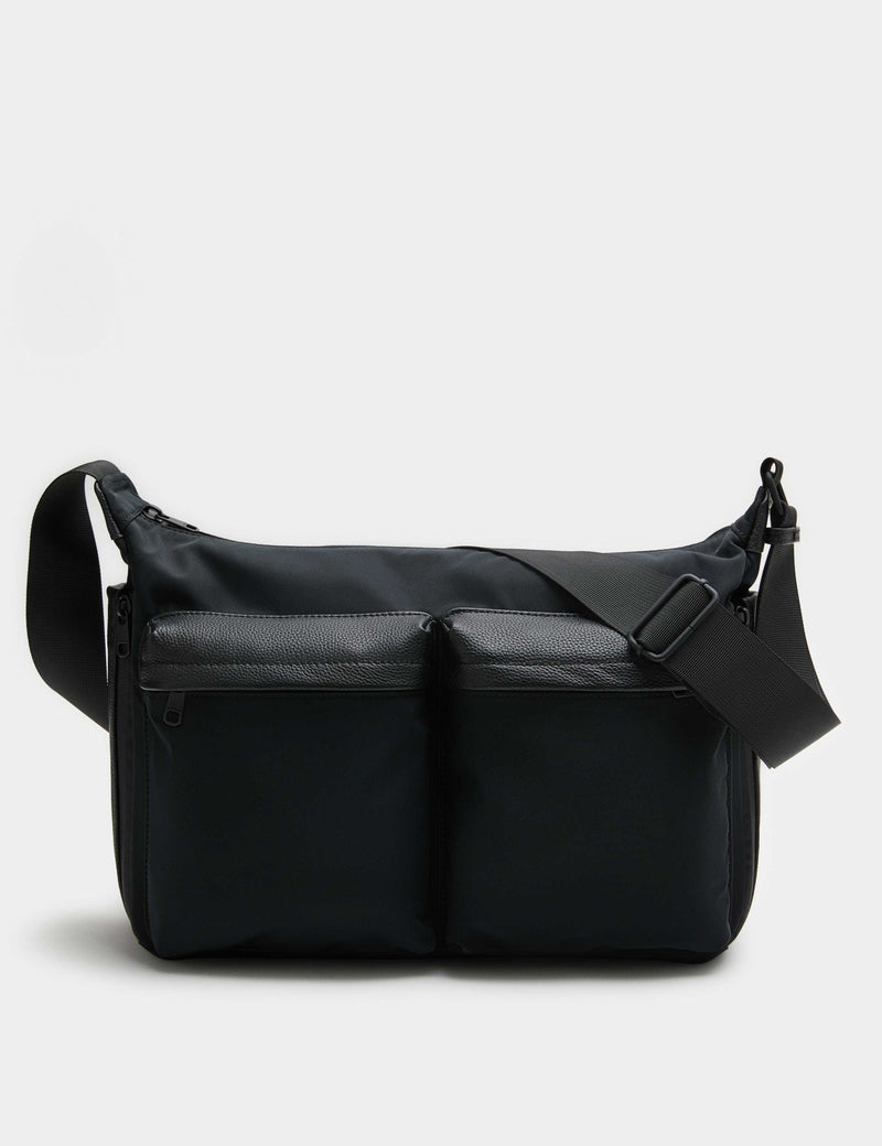 M&S Autograph adjustable messenger bag faux leather - British product