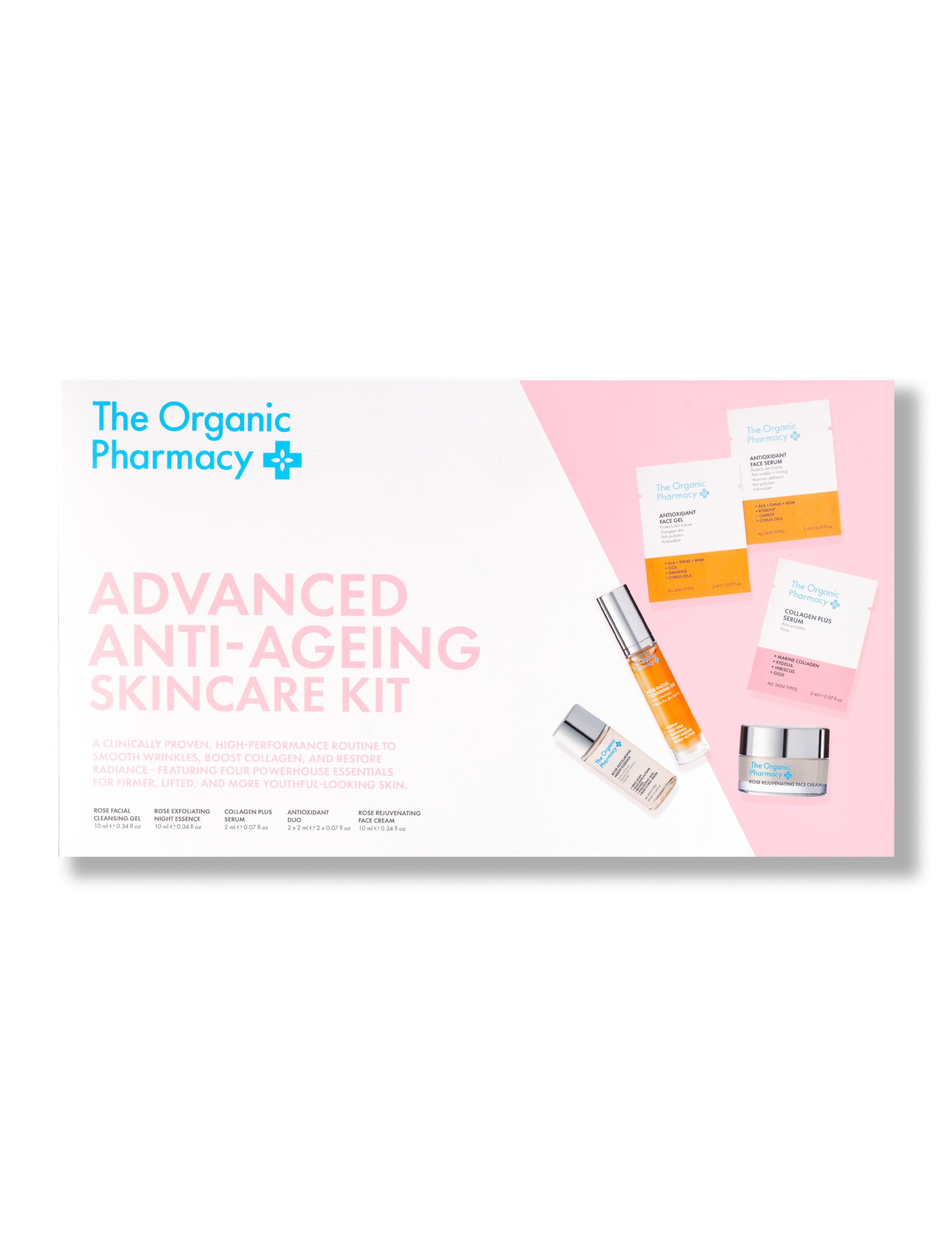 The Organic Pharmacy anti-ageing skincare kit 36ml - British product