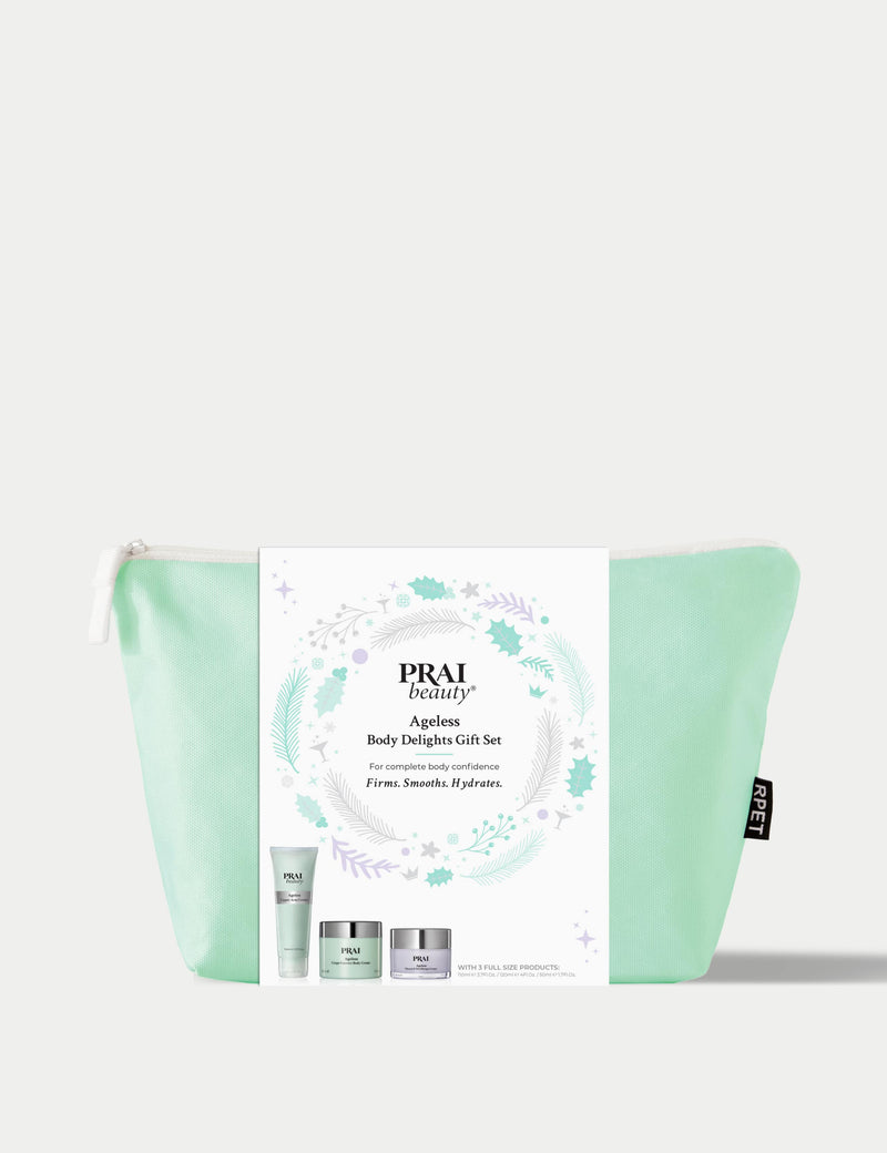 PRAI Ageless Delights Gift Set with Ageless Throat & Decolletage Crème - British product