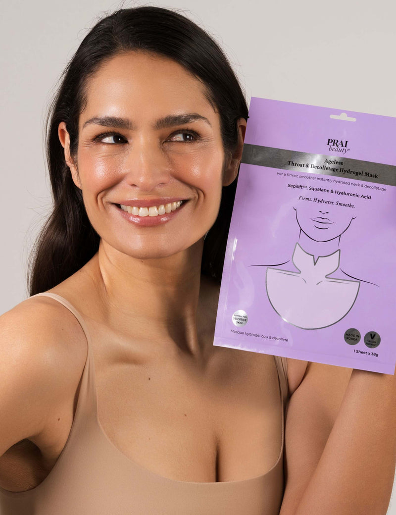 Ageless throat and decolletage hydrogel mask 3-pack - British product