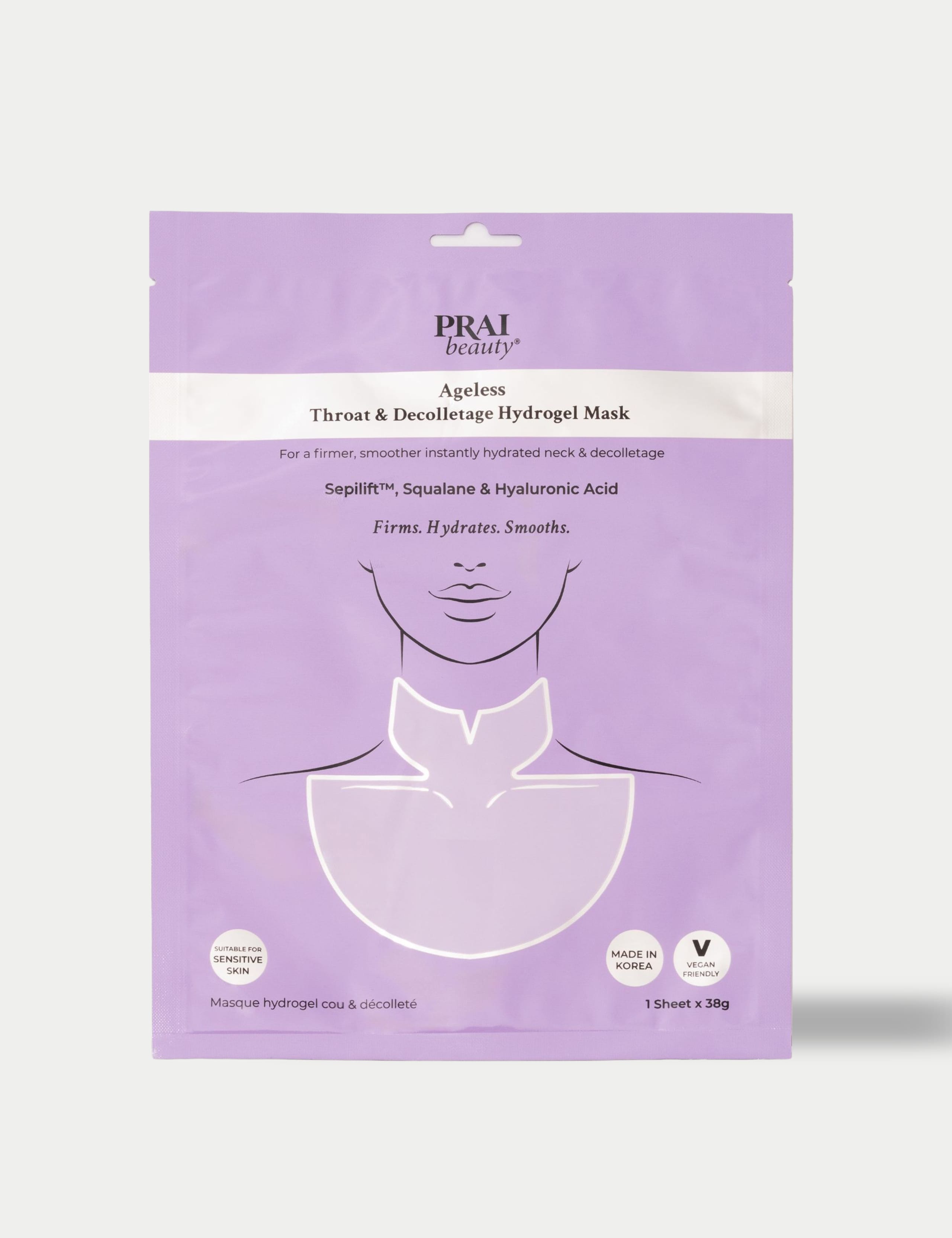 Prai Ageless Throat and Decolletage Hydrogel Mask (British brand)