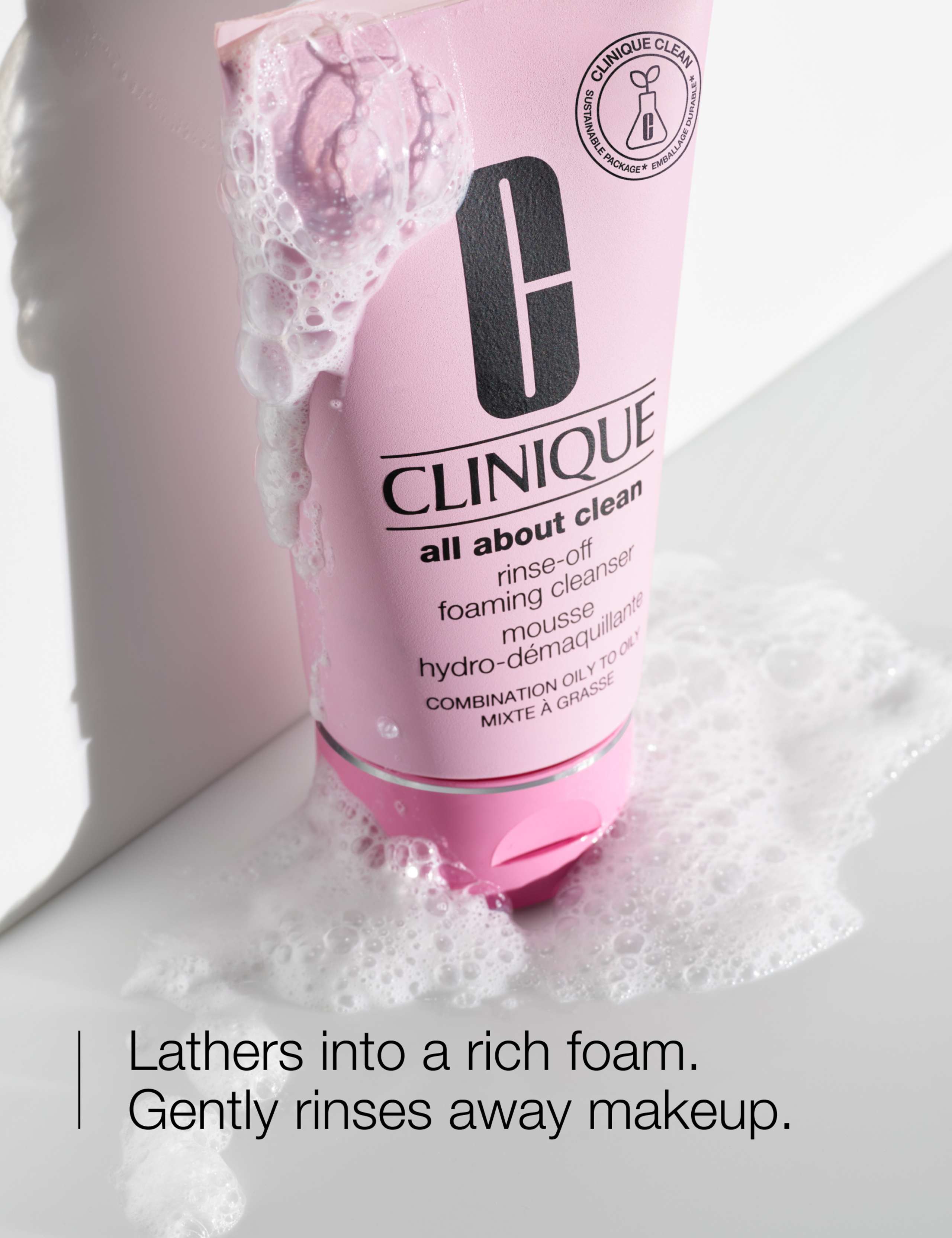 Clinique rinse-off foaming cleanser for oily skin 150ml - British product