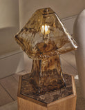 Hand-blown glass table lamp with ombré design - British product