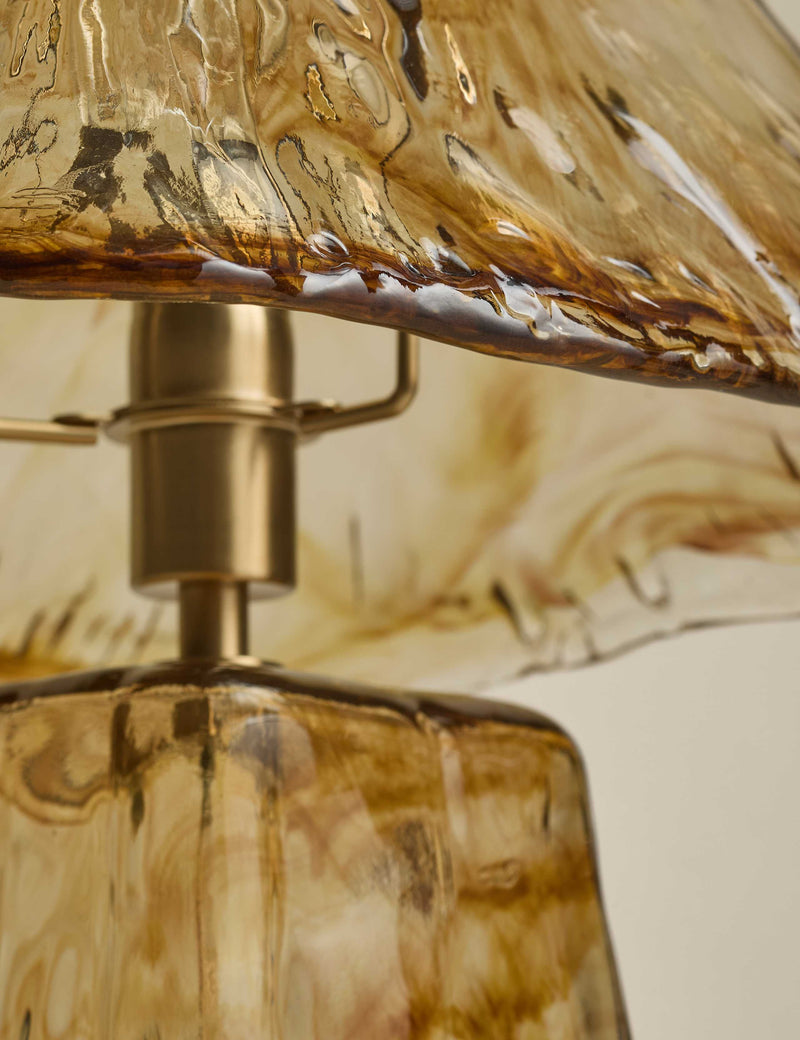Hand-blown glass table lamp with ombré design - British product