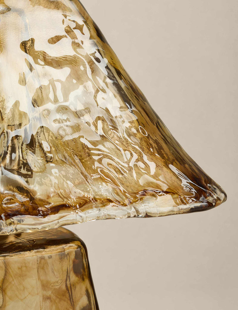 Hand-blown glass table lamp with ombré design - British product