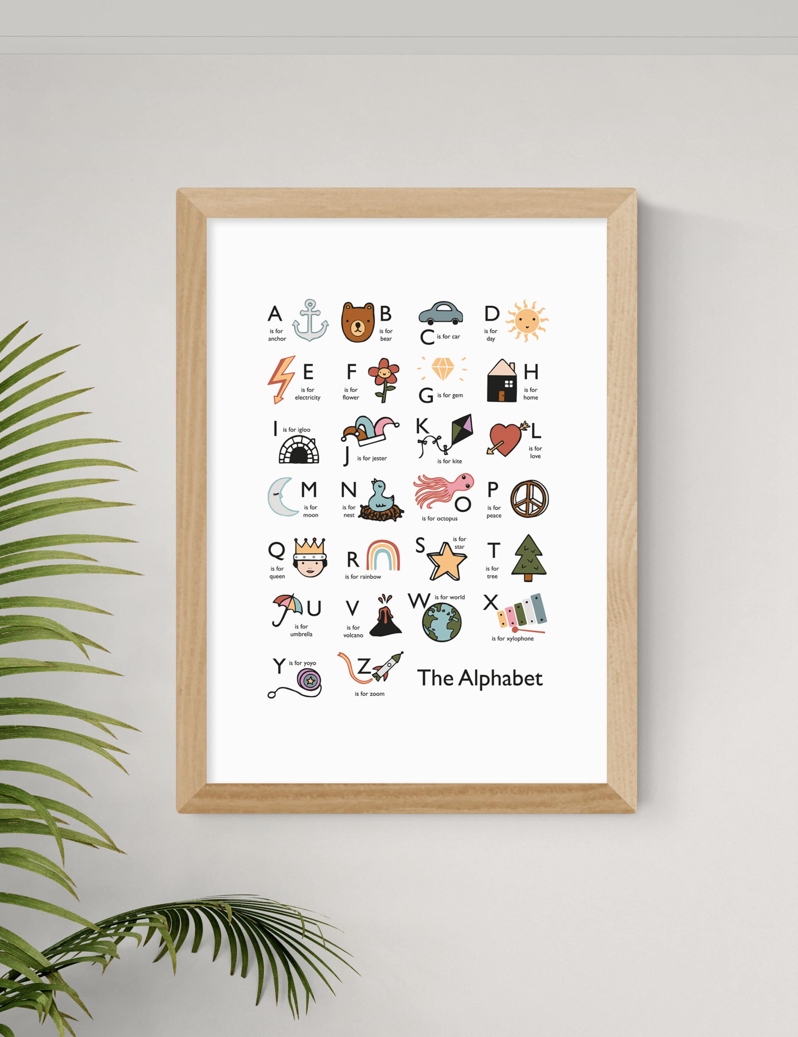East End Prints Alphabet in White Framed Art - British product