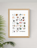 East End Prints Alphabet in White Framed Art - British product