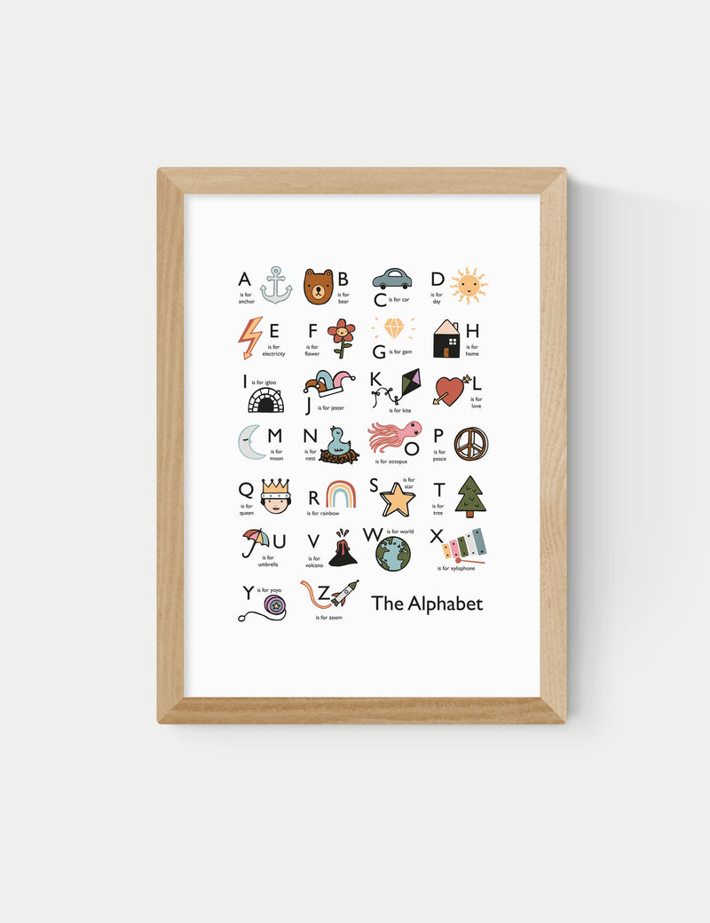 East End Prints Alphabet in White Framed Art - British product