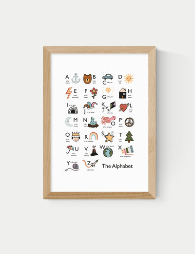 M&S East End Prints Alphabet In White Framed Wall Art- Buy online at McGrocer