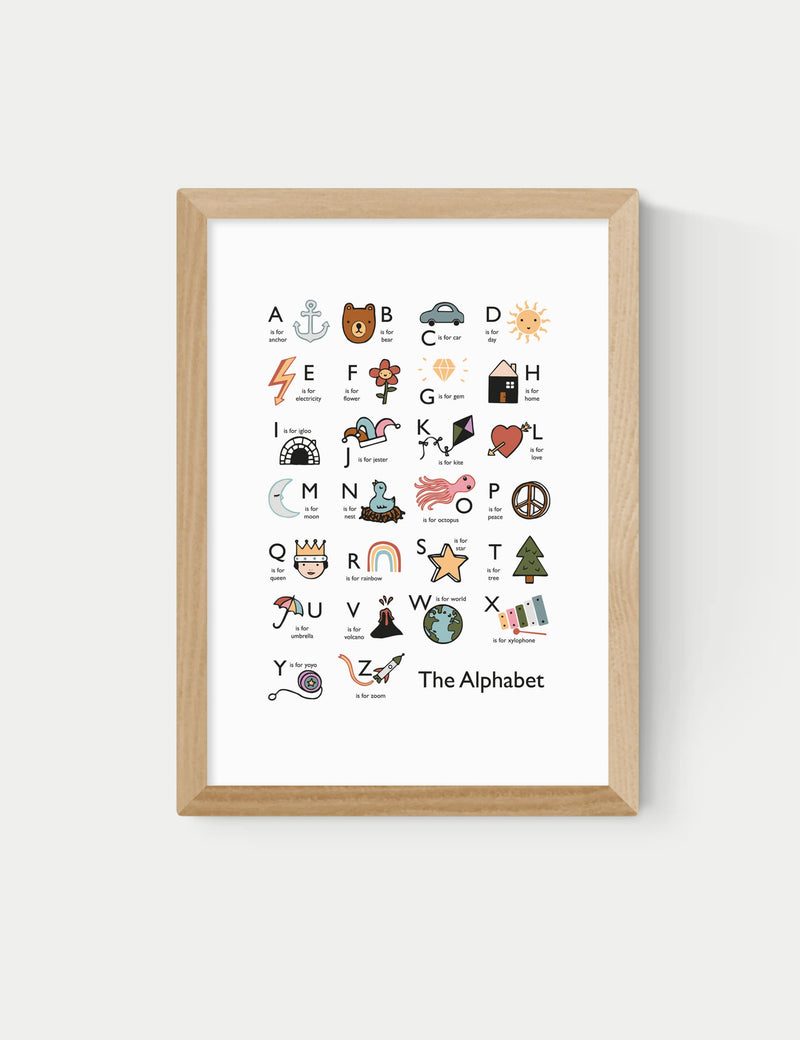 East End Prints Alphabet in White Framed Art - British product