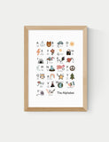 East End Prints Alphabet in White Framed Art - British product