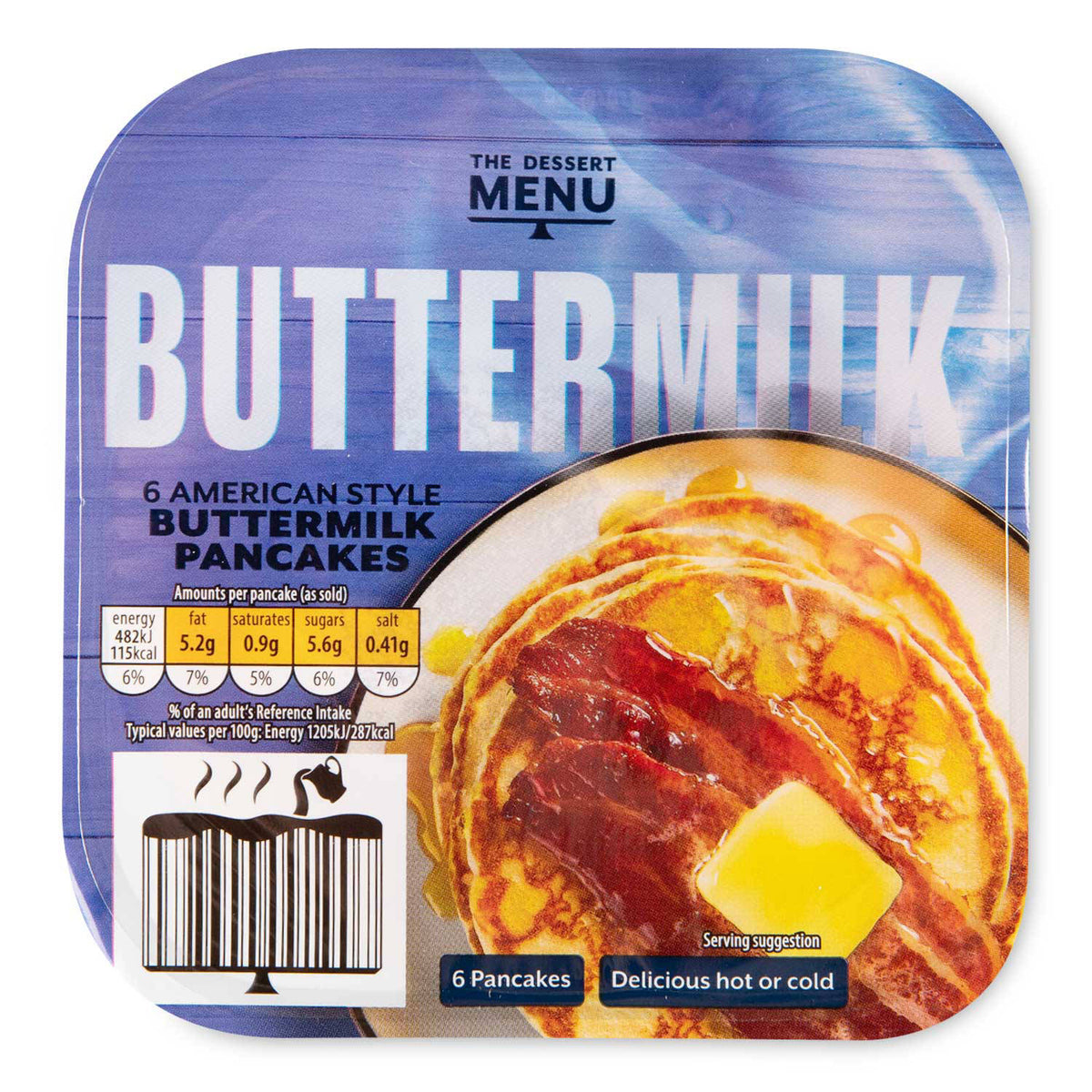 Pack of six American pancakes, imported from the UK