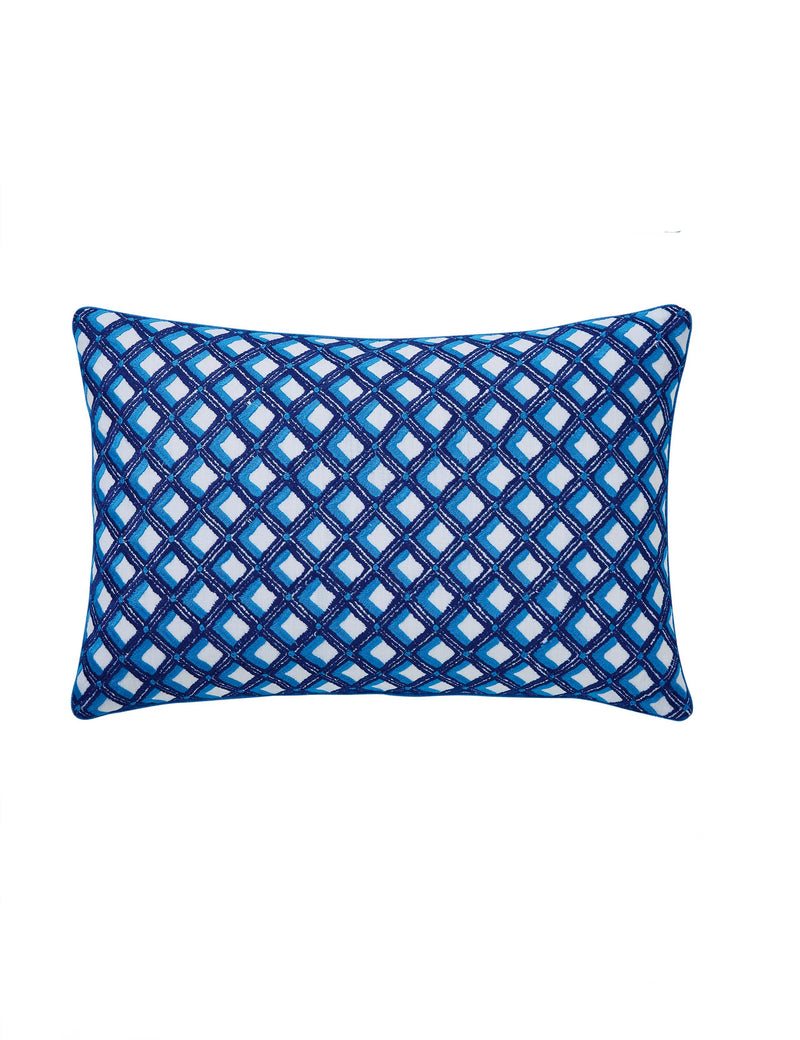 Amsee Geo Embroidered Bolster Cushion 40x60cm, UK version