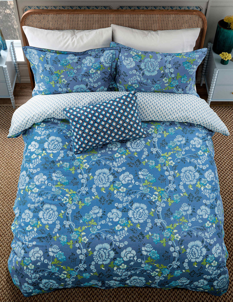 Amsee Geo Embroidered Bolster Cushion 40x60cm, UK version
