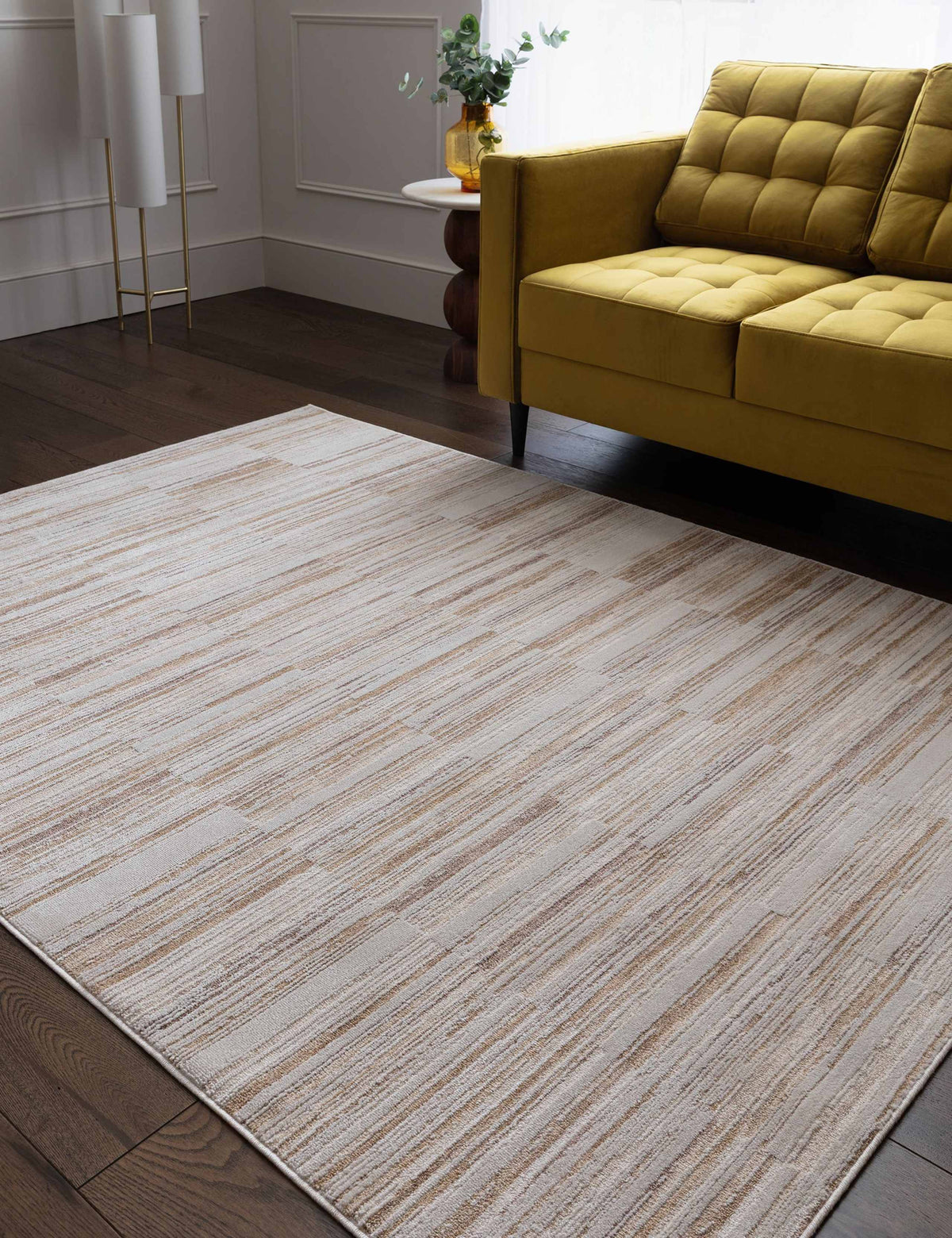 Asiatic Anders rug with abstract tonal stripe pattern (British brand)