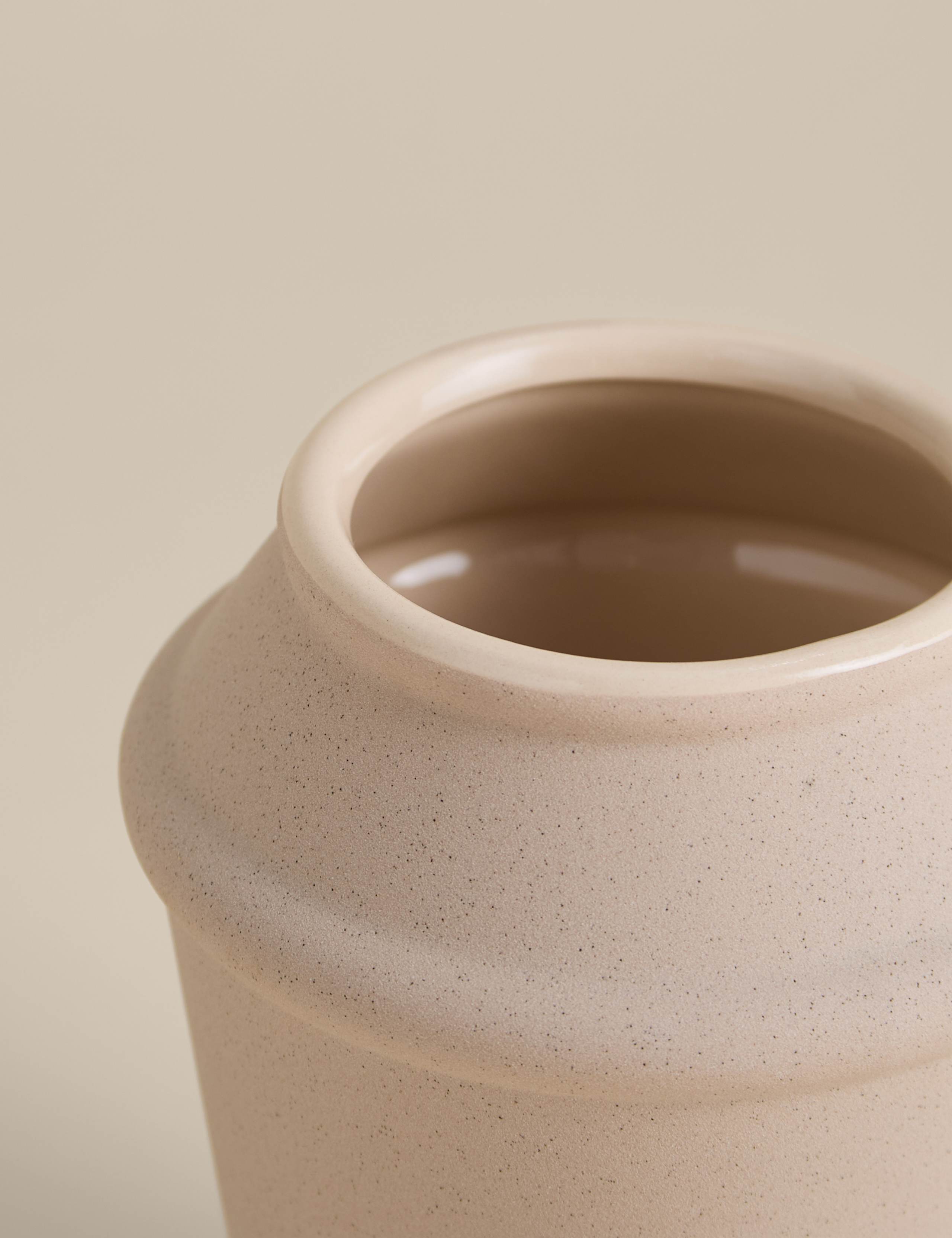 Angled ceramic vase modern design 21cm height (British brand)