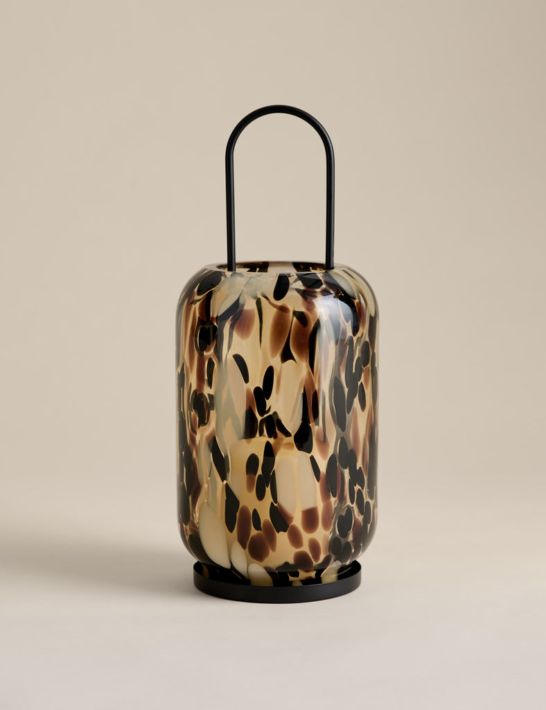 Animal Confetti Glass Lantern