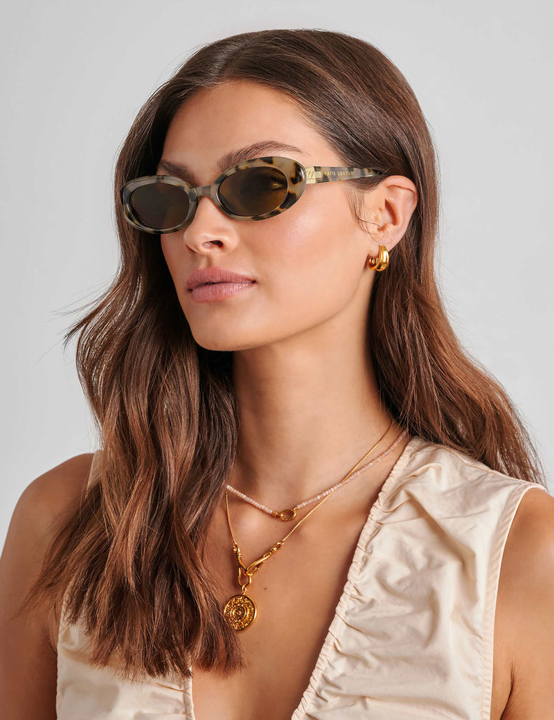 Katie Loxton animal print oval sunglasses - British product